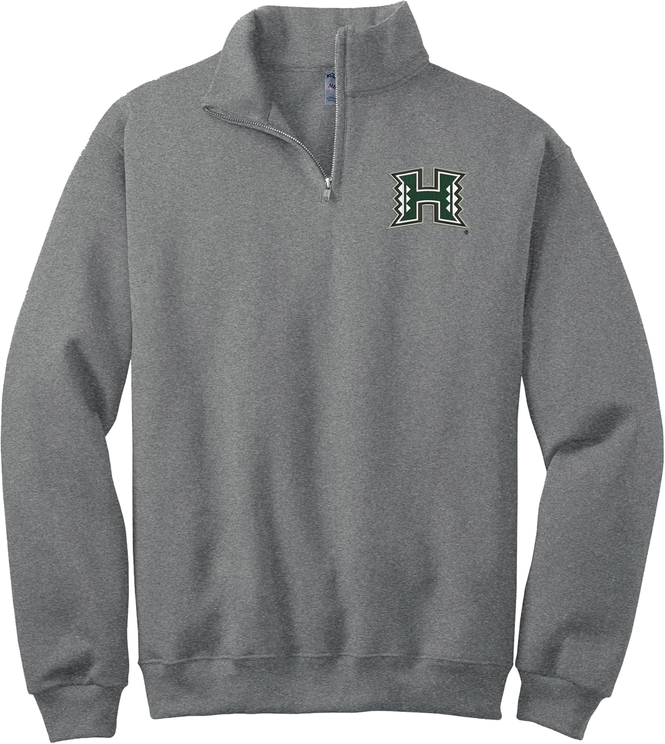 Sorority Letters Shop University of Hawaii Manoa Quarter Zip Sweatshirt with Primary H Logo Embroidered