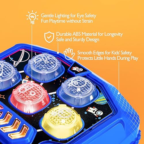 Miniatura 7 de hahaland Juguetes para edades de 5 a 7 años  Juego interactivo Whack A con sonido y tallo de luz, juguete Montessori para educación temprana para