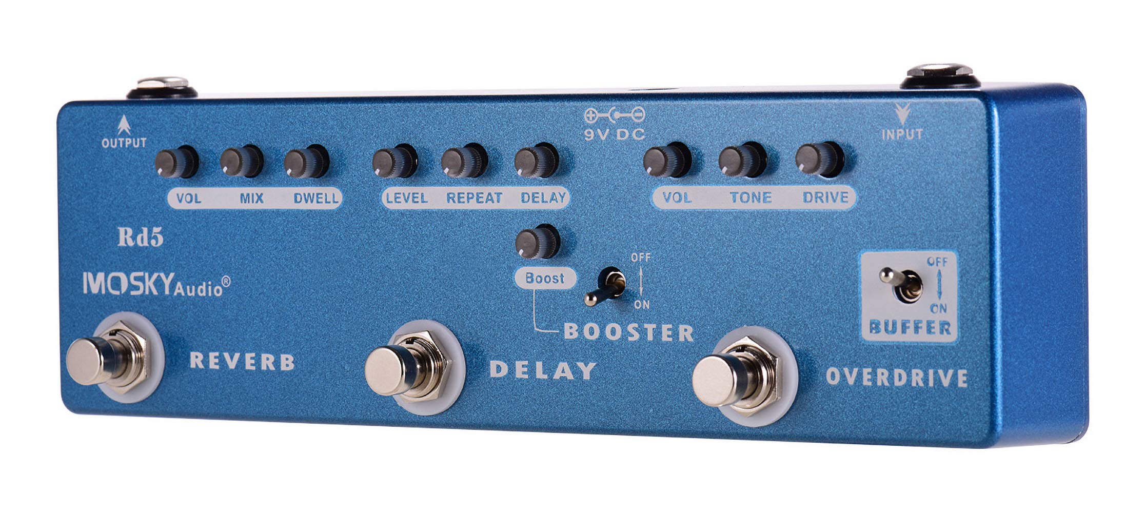 Mosky Multi Effects Pedal Combined Guitar Effect with 5 Effects Pedal in 1 Unit (RD5)