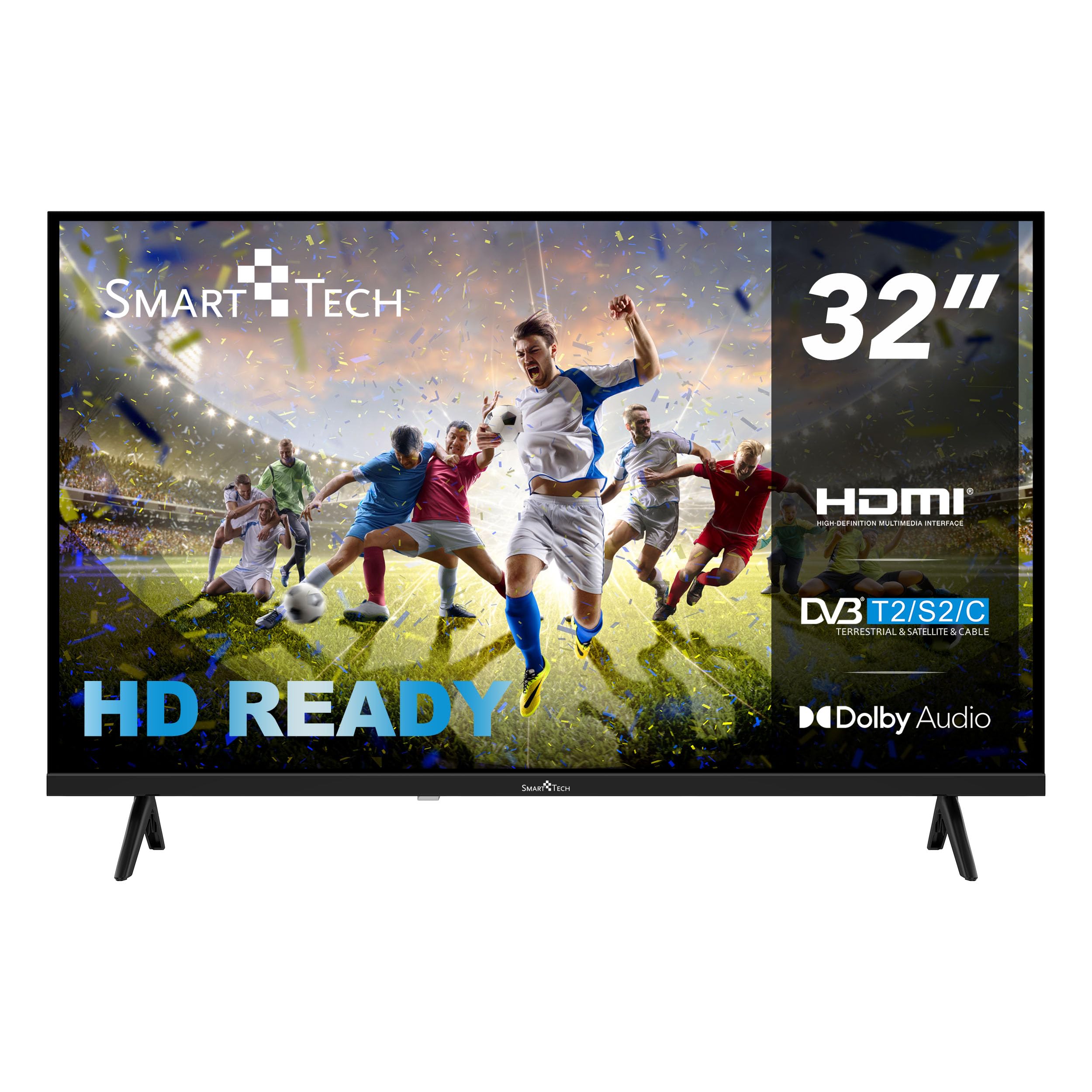 Smart Tech 32HN01K TV HD LED 32 Pouces (80cm) Triple Tuner Dolby Digital Plus, 2xHDMI, 2xUSB