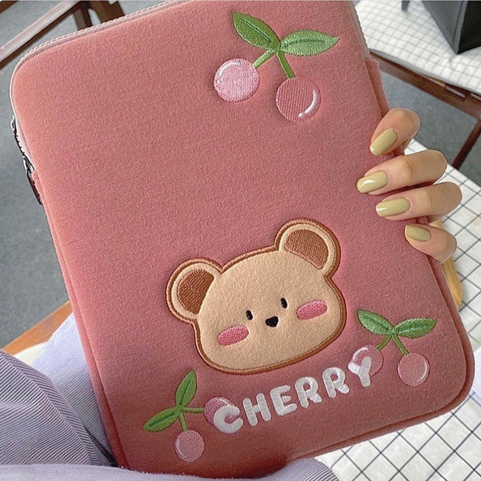 Amazon.com: Cute Cartoon Cherry Bear Pink Girl Laptop Protective
