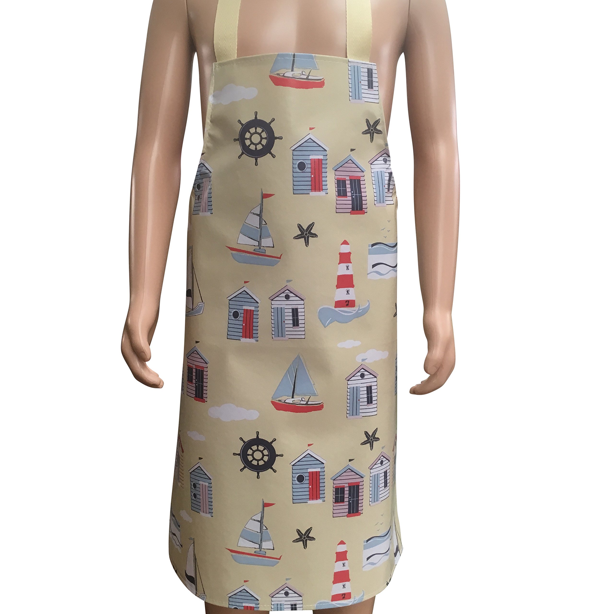 B&A PVC Aprons for Adults & Children, ''Seaside'' design, (Adult, Seaside)