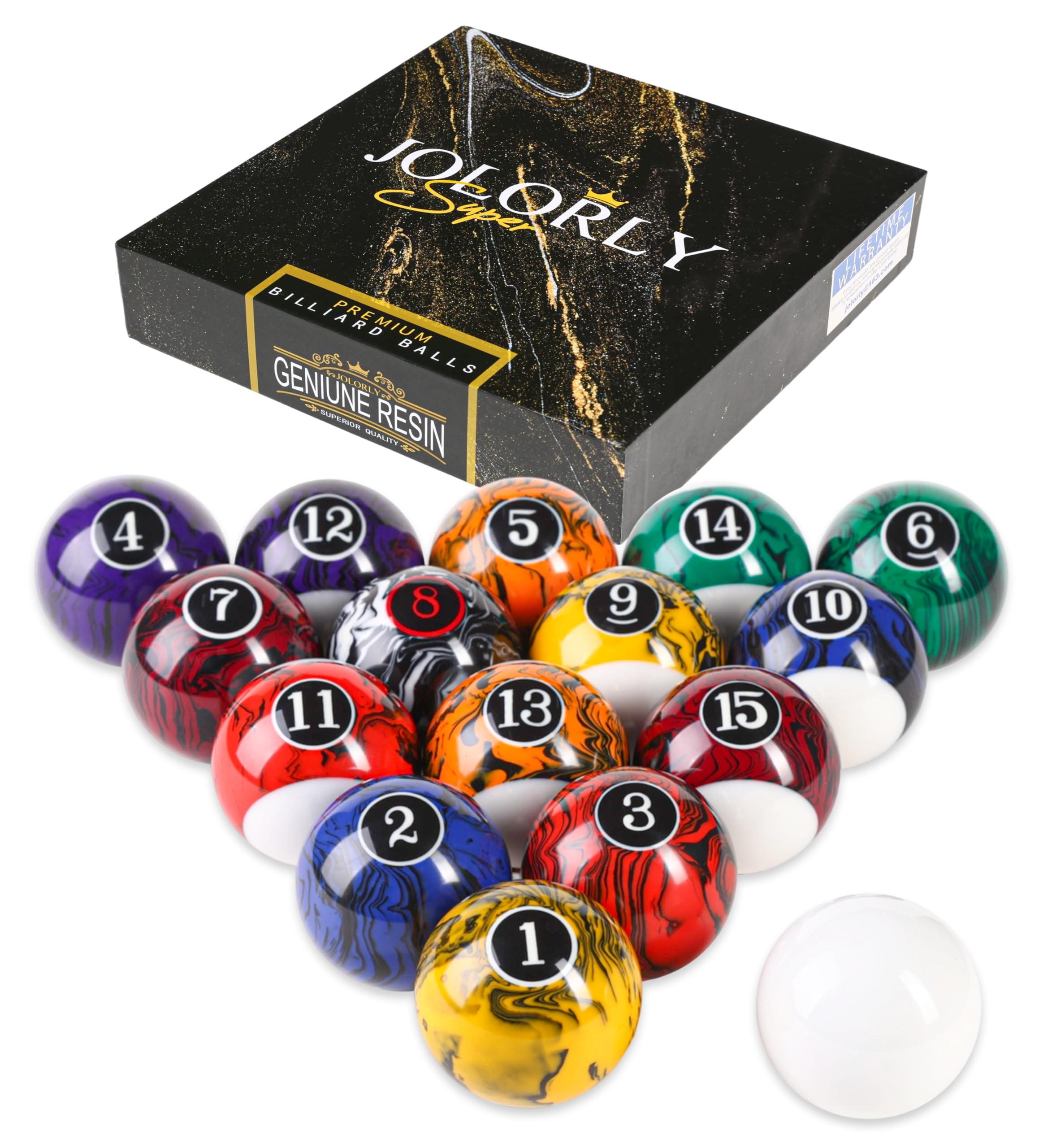 Amazon.com : JOLORLY Pool Balls Billiard Set – 2-1/4
