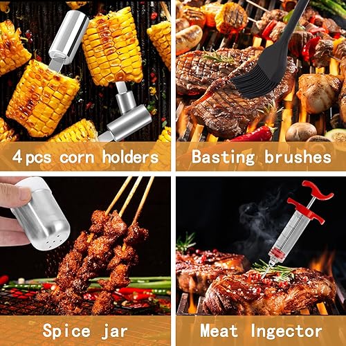 Miniatura 4 de Supernal Juego de 46 piezas de accesorios para parrilla Blackstone, prensas de barbacoa mejoradas, herramientas para parrilla de Camp Chef, cubierta