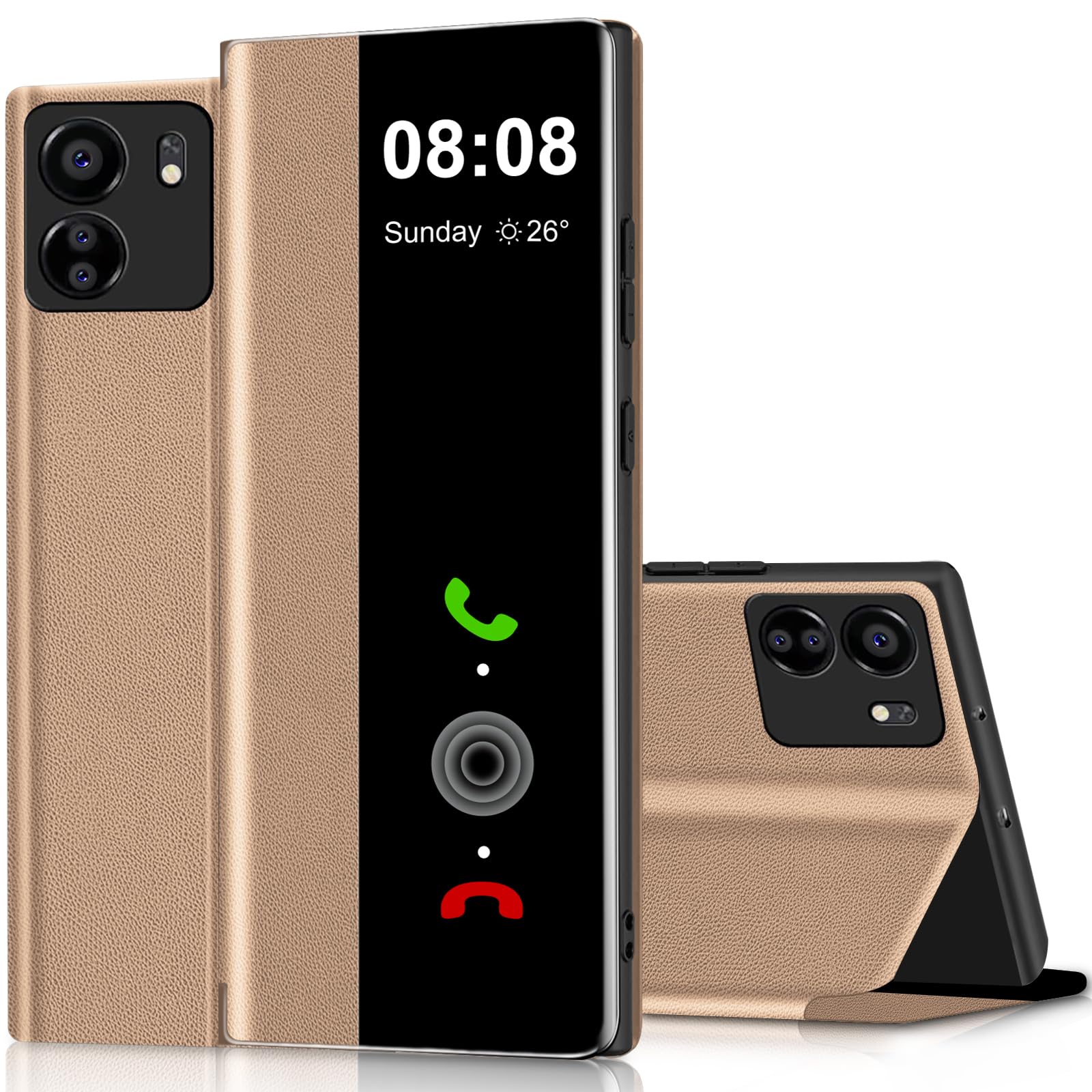 Handyhülle Für Xiaomi Redmi 13C 4G – Klappcase Mit Sichtfenster & Ständer-Funktion | Leder-Optik