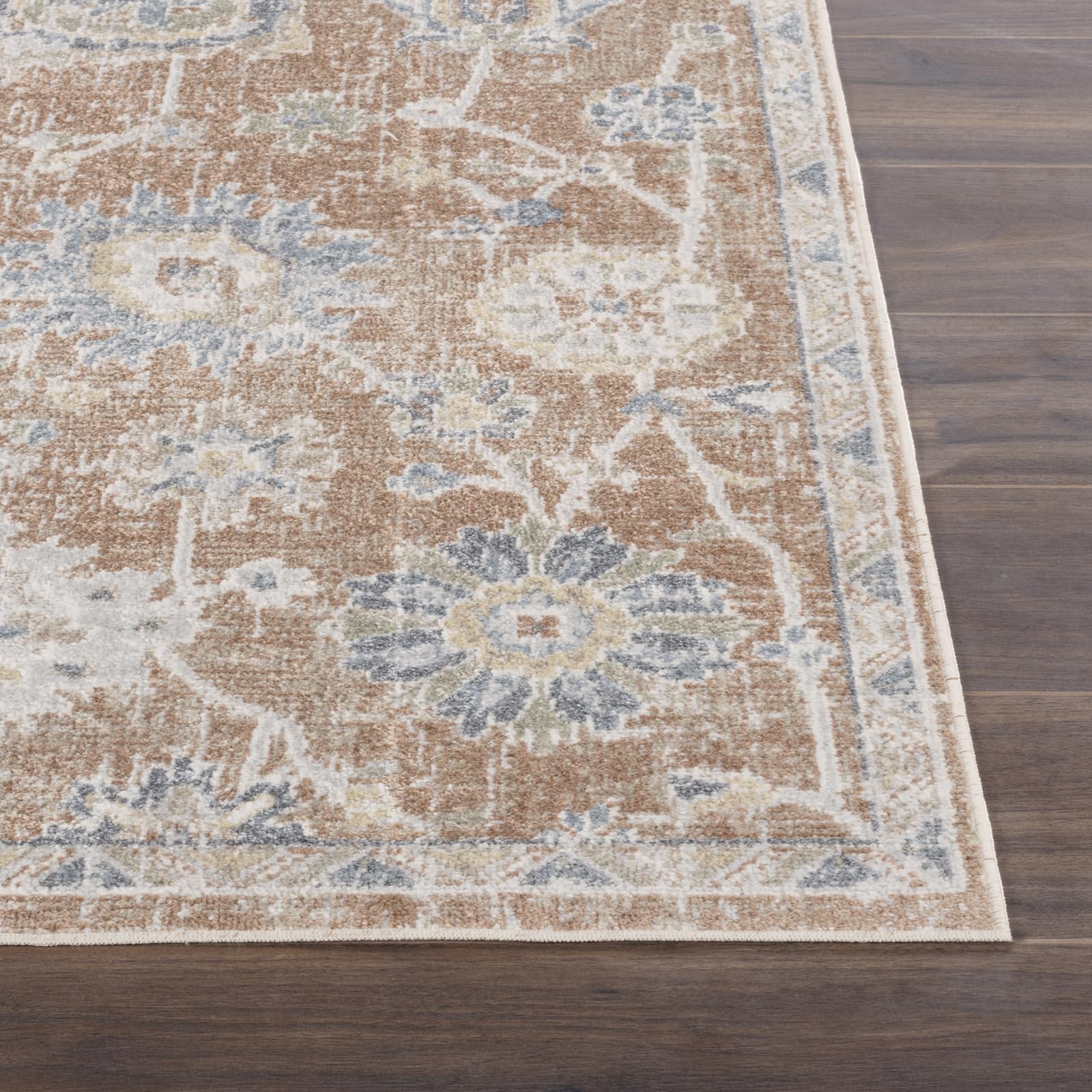 Livabliss Ruby Dakar Tapis Vintage 120x170 cm – Marron, Crème, Bleu, Bohème