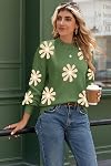 Zeagoo Women's Sweater Long Sleeve Pullover Ribbed Knitted Pattern Casual Tops Sweater
