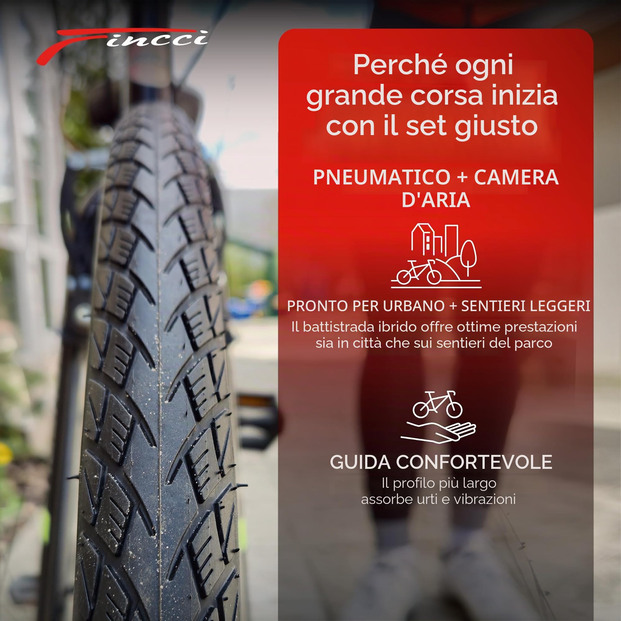 Fincci Copertone Bici 700x35c 37-622 Pieghevole con Protezione Lv3 30TPI | Copertone 37-622 con Protezione Lv3 Nylon Anti-Foratura e Pressione 50-80 PSI per Pneumatici Bici 28 700 x 35c - Set da 2