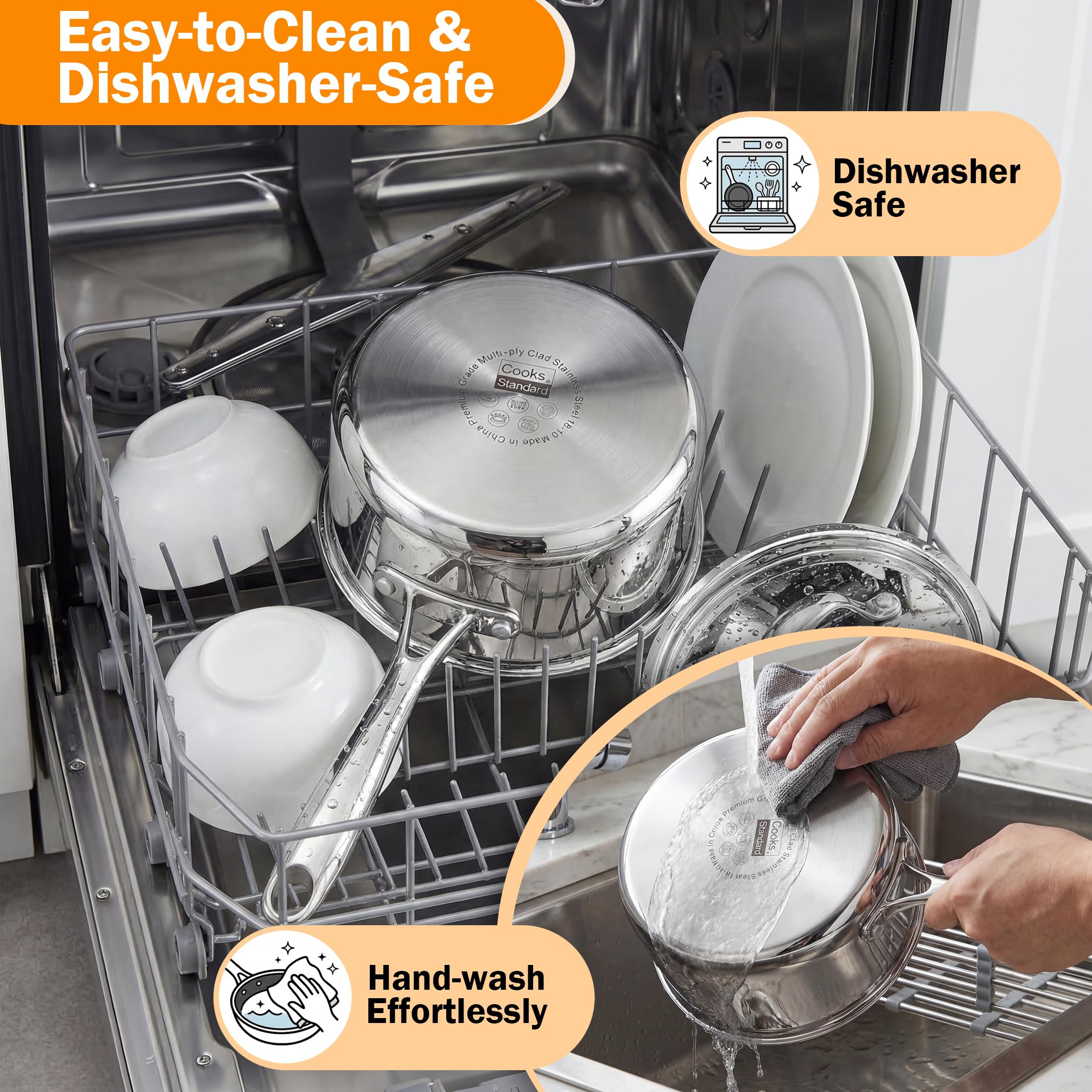 Cooks Standard Rondel wielowarstwowy, 1,5 l, srebrny