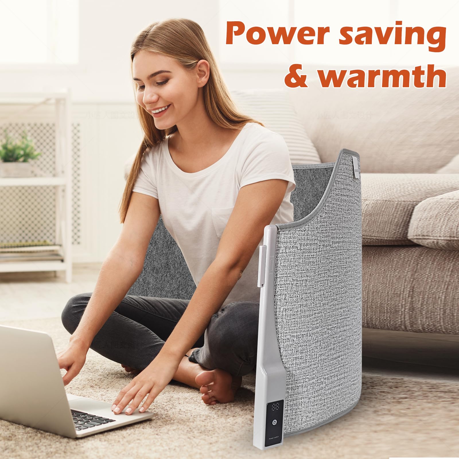 CAONE Office Heater of Feet and Leg Under Desk,Portable Foldable Quiet Foot Warmer with Automatic Shutdown,Home Home Surround Space Heater, Pet Heater with Thermostat.Silent Heaters for the Elderly