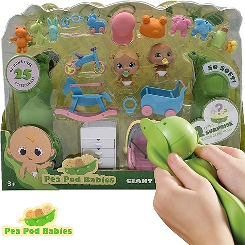 Miniatura 2 de Pea Pod Babies - Juego gigante de veinticinco piezas – Juguete coleccionable sorpresa misterioso con mini bebé, ropa y accesorios – Todo en una
