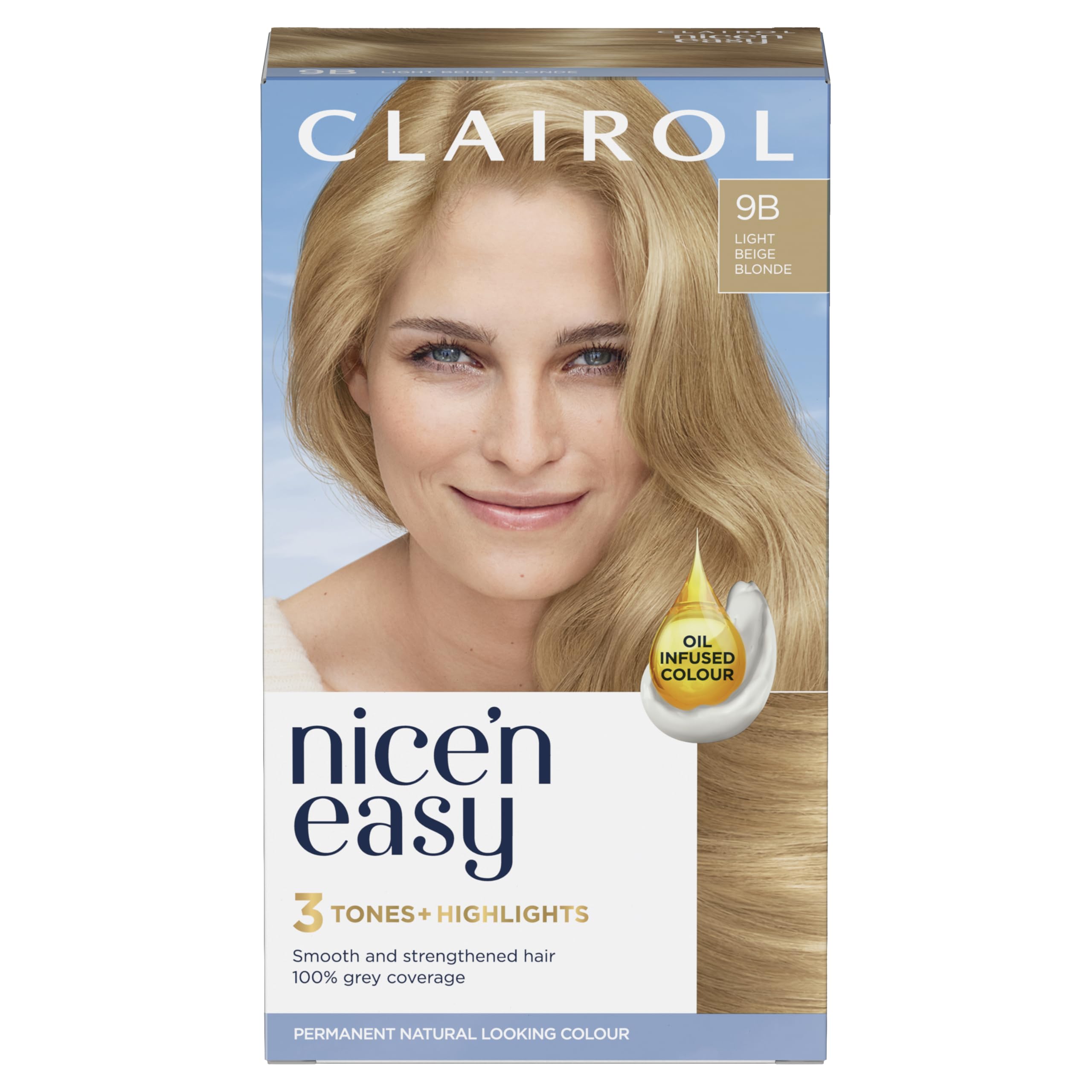 ClairolNICE'N EASY CRÈME PERMANENT HAIR DYE - 9B LIGHT BEIGE BLONDE