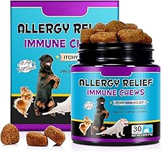 Dog Allergy Relief Chewable Tablets - Itching & Immunotherapy, Healthy Skin And Coat, Itching And Hot Spots, Anti - Itching, Licking Licking, Scratching, Seasonal Allergies