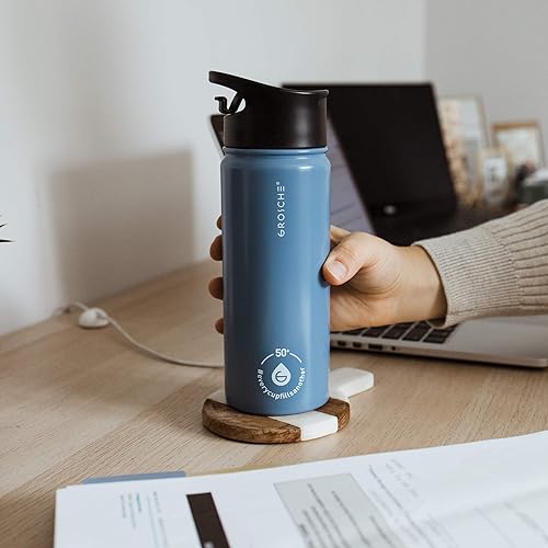 Miniatura 7 de GROSCHE Chicago - Frasco infusor de té de acero inoxidable  Botella de bebidas  Bebidas calientes y frías  Infusor de té de hojas sueltas  Botella