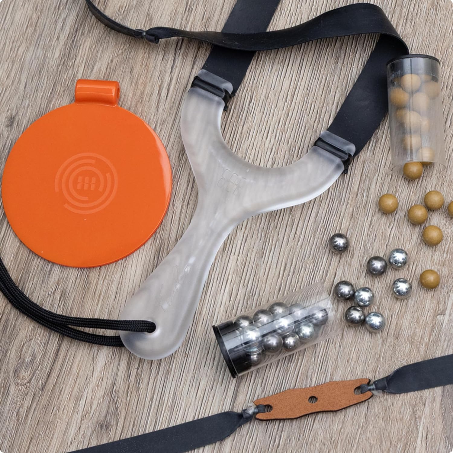 SimpleShot Hornet Slingshot by Zach Fowler for Hunting and Target Shooting, with Ammo, Latex Bands, and Paper Target