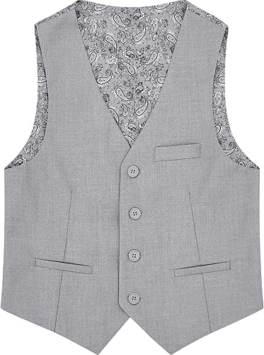 Miniatura 7 de Marvelous World - Conjunto de traje formal de corte entallado para niños, cintura ajustable