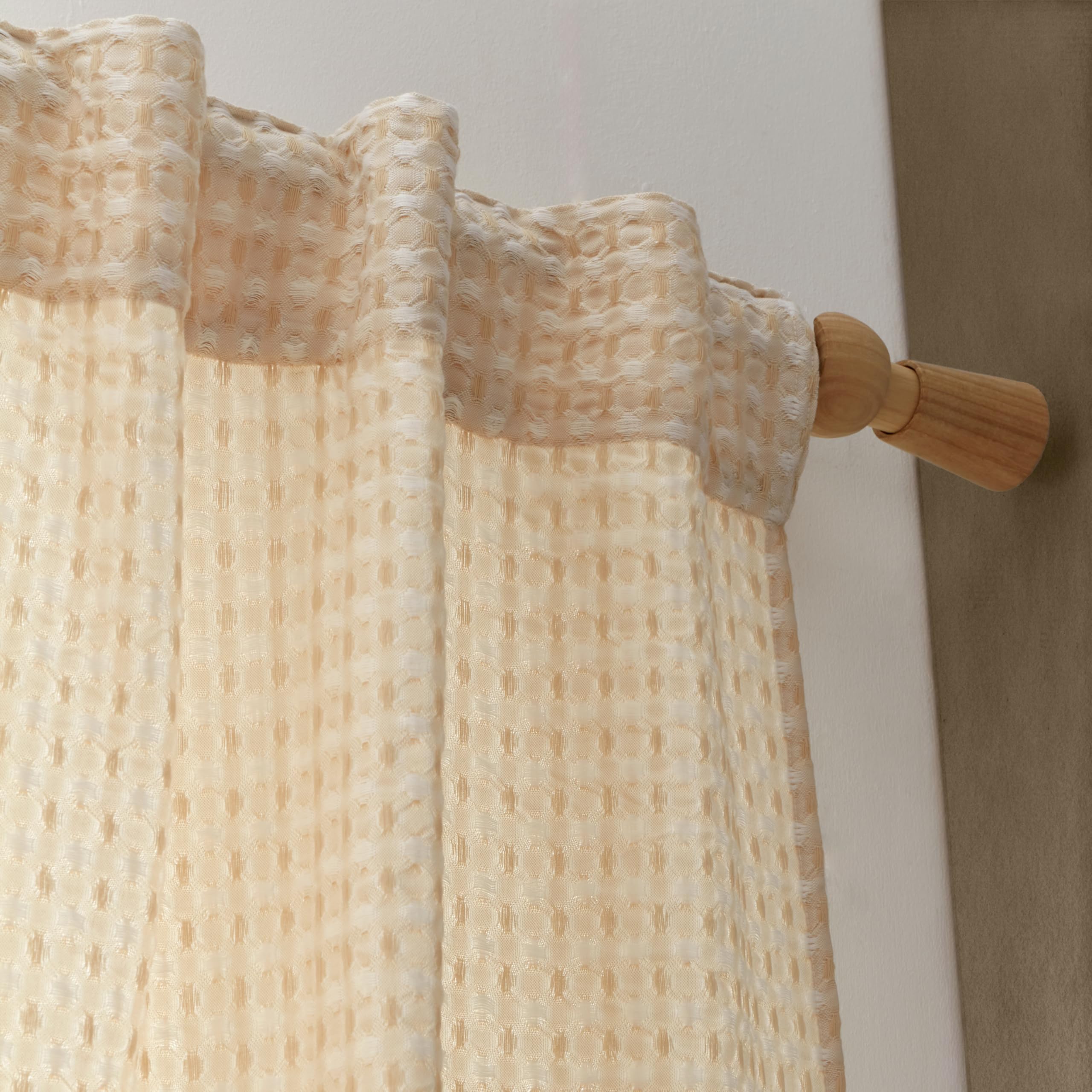 Pineapple Elephant Rideau en Voile gaufré Muscat 140 x 229 cm Naturel