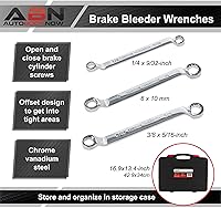 Vista 5 de ABN Juego de servicio de freno de disco – Juego de herramientas de compresión universal de pinza de freno de disco de 32 piezas para pistón