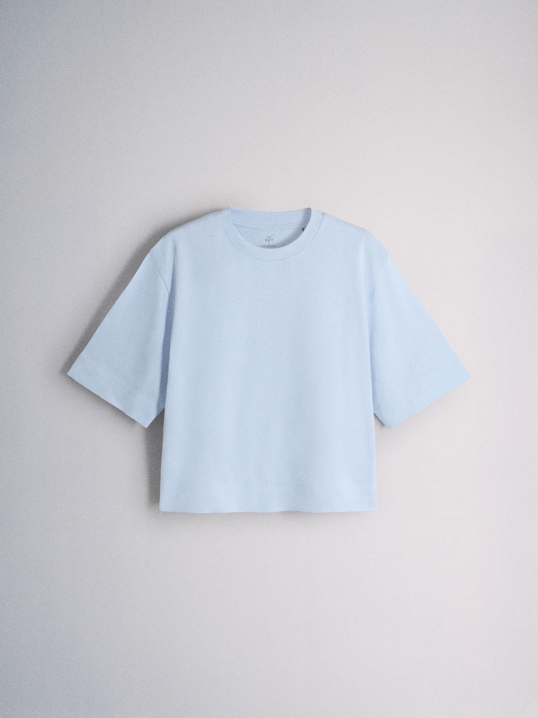 THE SET Damen t Schweres, kastiges T-Shirt, 4er-Pack