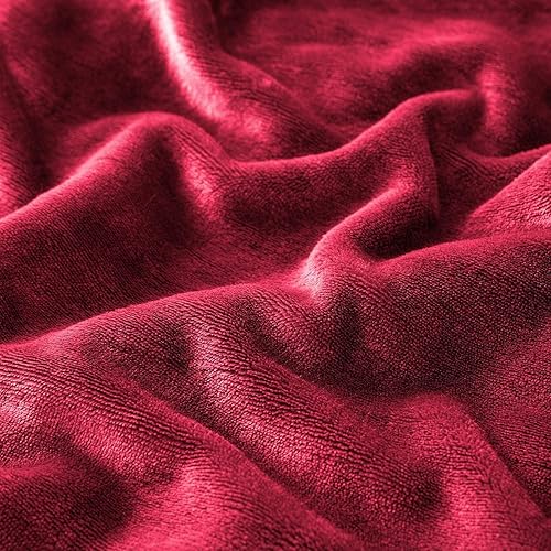 Vista 77 de IR Imperial Rooms Mantas Sherpa tamaño Queen – Mantas gruesas y cálidas para invierno, reversible, suave y esponjosa, tamaño Queen para cama, Morado