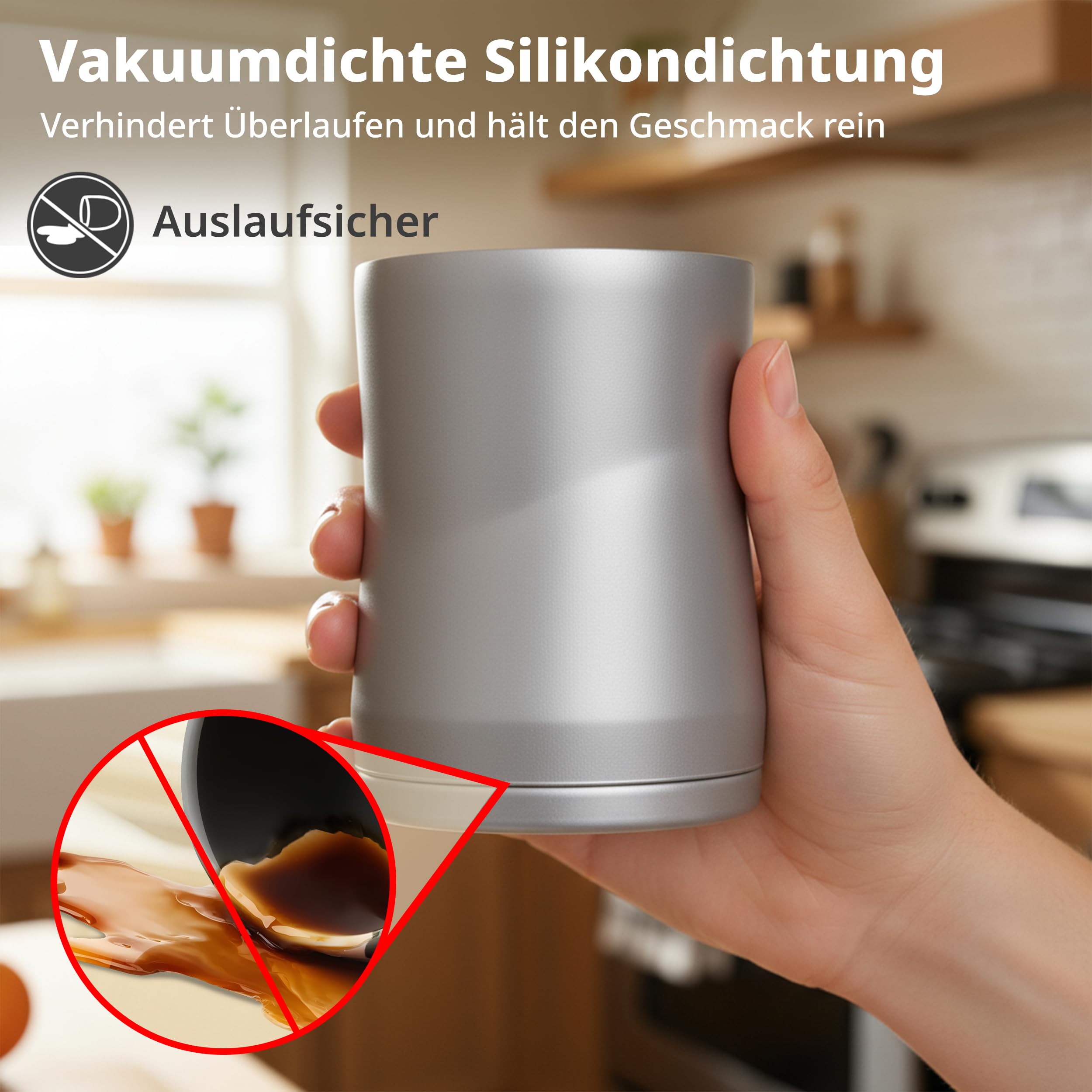 Keith Galaxy Doppelwand-Titanbecher - Isolierter Reise-Kaffeebecher mit Deckel | Wärmeisolierung für heiße und kalte Getränke | bester Reisebecher für Büro und Außeneinsatz | Wespengröße 220ml