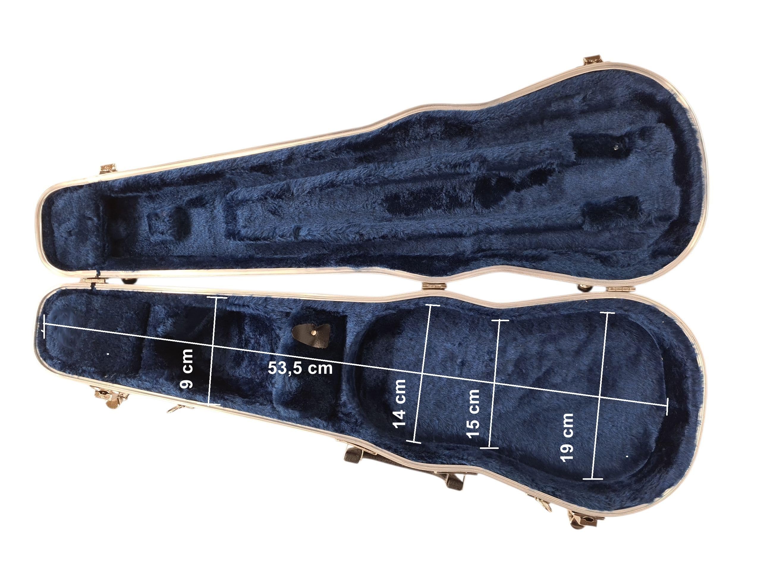 Geigenkoffer Hartschale Violine 1/2 Schwarz ABS Schutzkoffer VCS1200 Violinenkoffer 1/2 Größe – Hardshell Case Violine Halbgröße – Geformter ABS Koffer mit Polsterung, Tragegriff & sicherem Verschluss