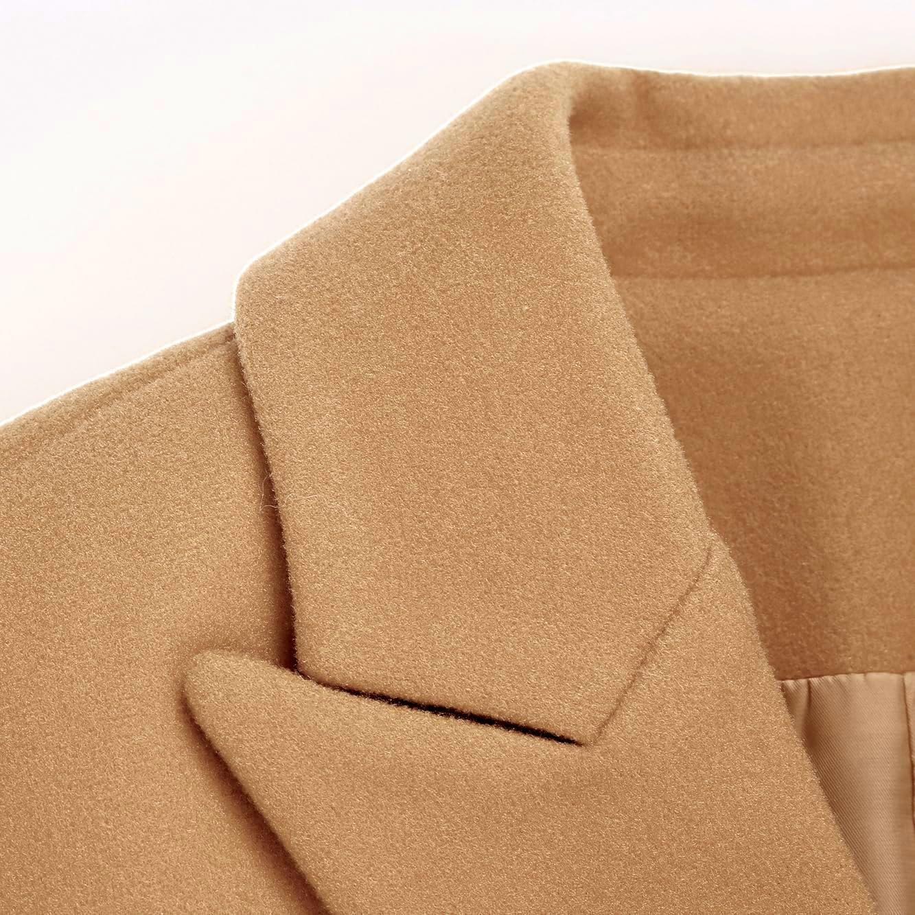 Abrigos de Lana de otoño Invierno para Mujer Gabardina Midi de Doble Botonadura de Peacoat