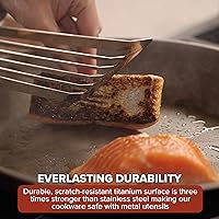 Vista 4 de Viking PureGlide Pro - Horno holandés antiadherente de 3 capas con tapa, fabricado sin PFAS, olla de inducción de 6 cuartos de galón, superficie