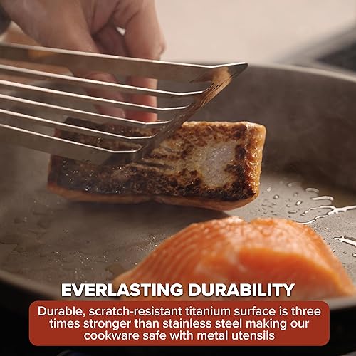 Miniatura 4 de Viking PureGlide Pro - Horno holandés antiadherente de 3 capas con tapa, fabricado sin PFAS, olla de inducción de 6 cuartos de galón, superficie