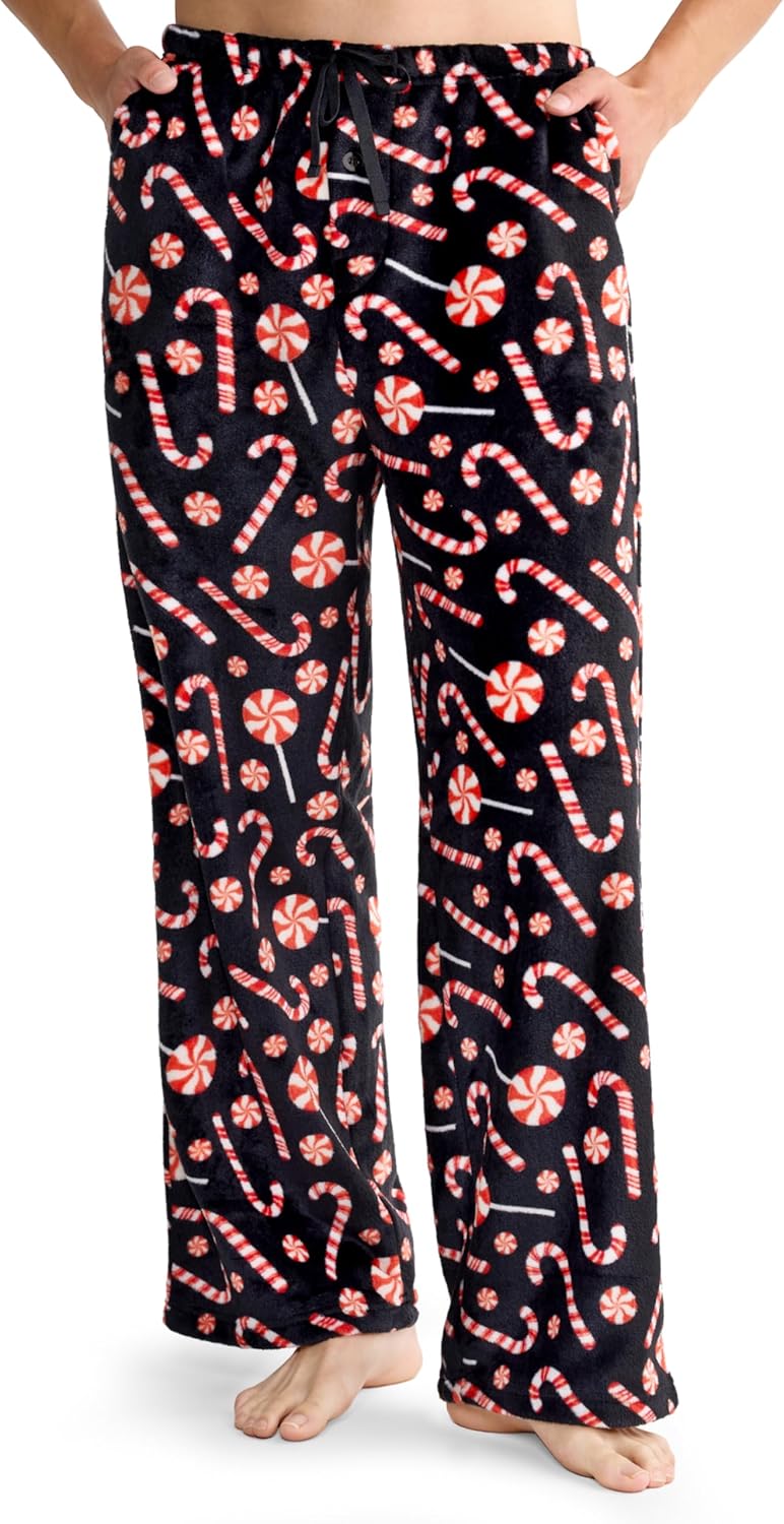 Giggling Getup Mens Pajama Pants Soft Flannel Fleece Pajama Bottoms Sleep & Lounge Pants with Pockets and Drawstring