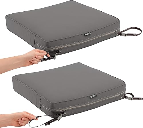 Miniatura 48 de Classic Accessories Montlake - Juego de cojines para patio resistentes al agua, 25 x 25 x 5 pulgadas (asiento)/25 x 22 x 4 pulgadas (respaldo)