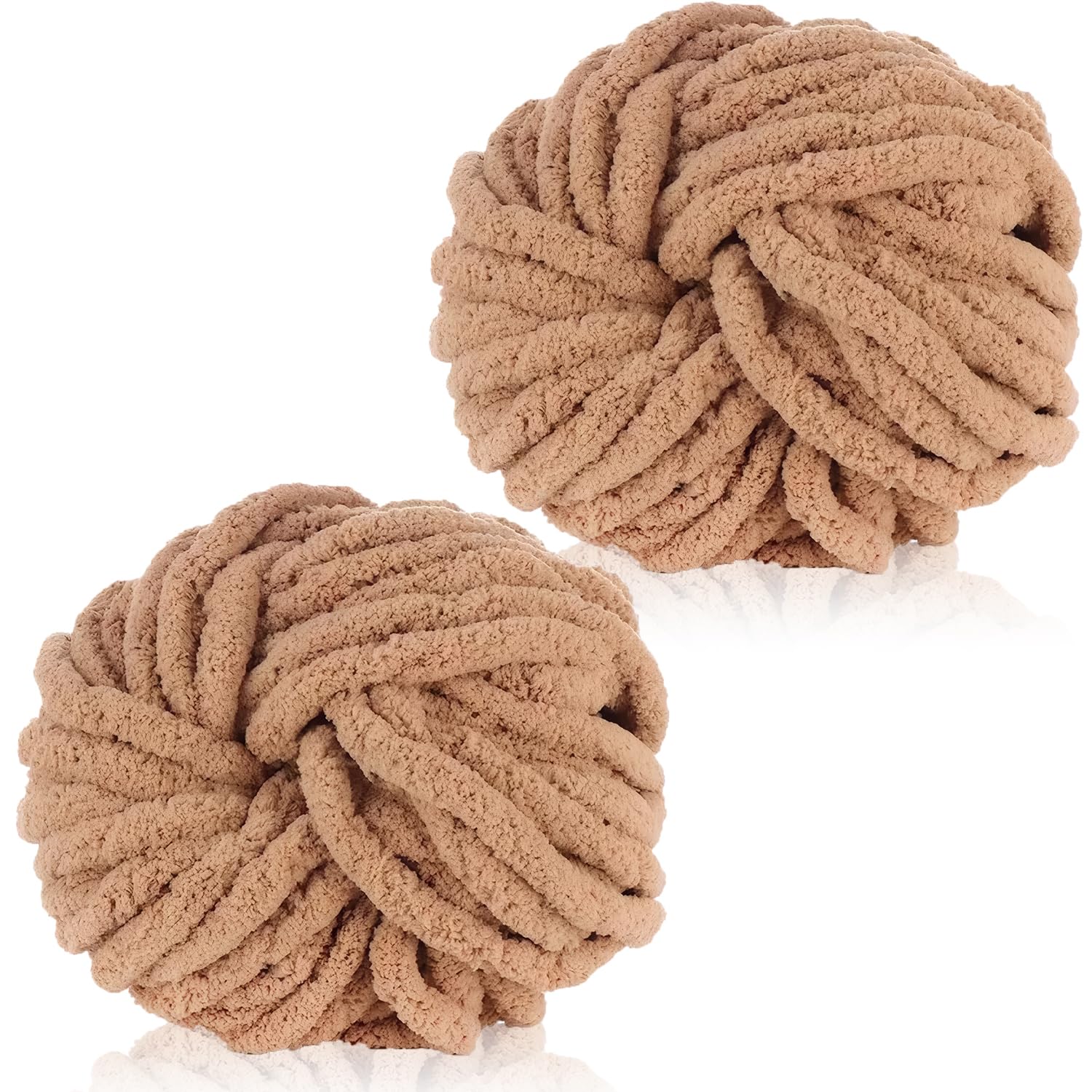 Chunky Knitting Wool 250g×2,Chenille Yarn for Crocheting&Knitting,Chunky Yarn for Crochet,Thick Wool for Blanket,Cushion,Pet Beds,Bags,Hats,Scarves