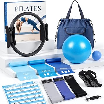 GINMIC Pilates Kit, Complete Pilates Equipment for Women Home Workouts