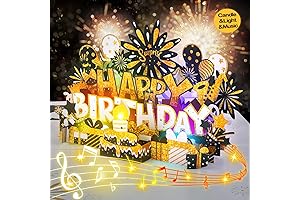 Birthday Card | Musical Pop-Up Birthday Card with Light | Blow Out...