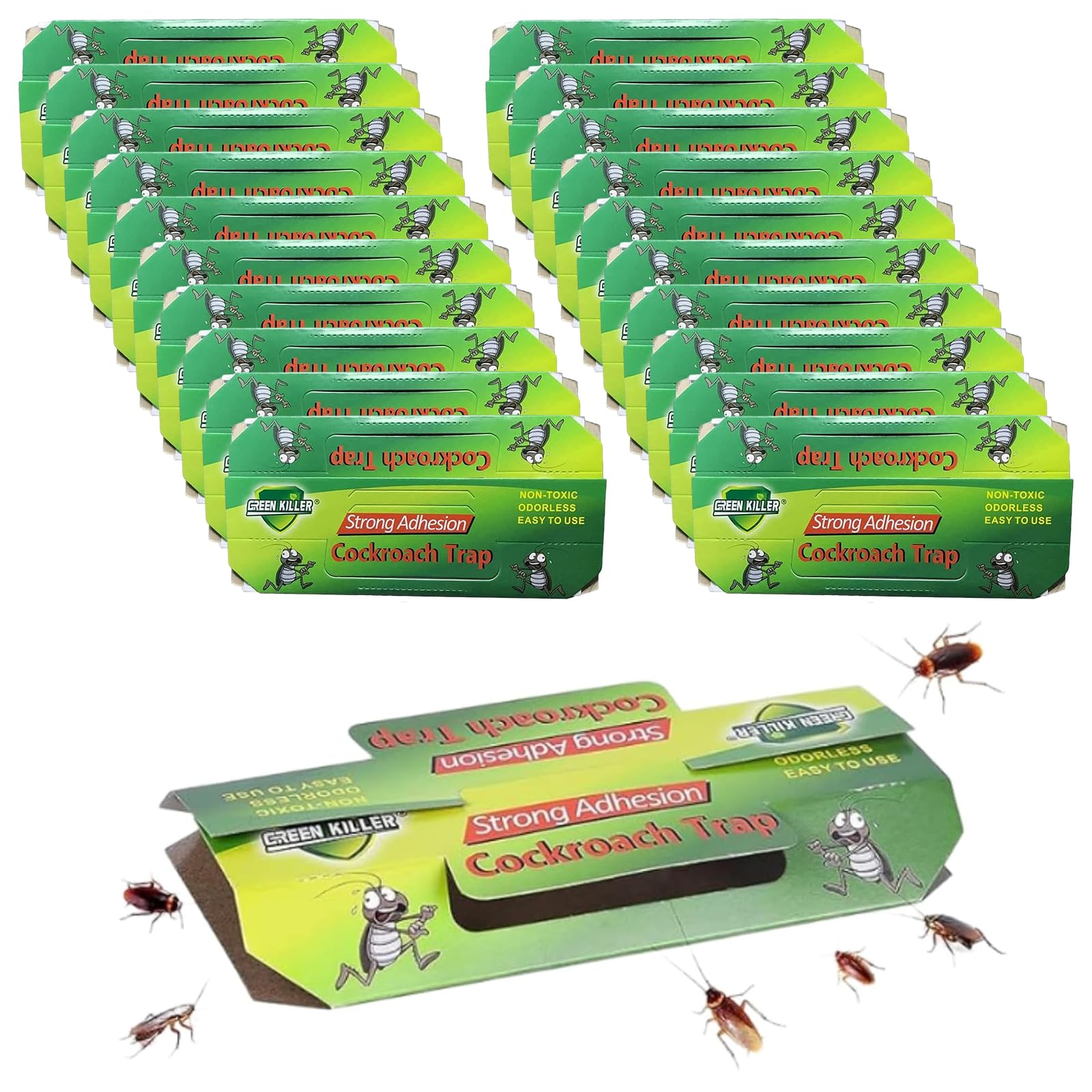 Cockroach Killer,20pcs Cockroach Traps,Cockroaches Trap Sticky,Cockroaches Sticky Glue Catchers,Non Toxic and Eco-Friendly,for Kitchen,Garage,Storage Room
