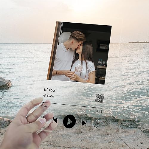 Miniatura 3 de Placa personalizada para canción de Spotify, marco de fotos personalizado, decoración artística, placa acrílica de Spotify, regalo de arte para