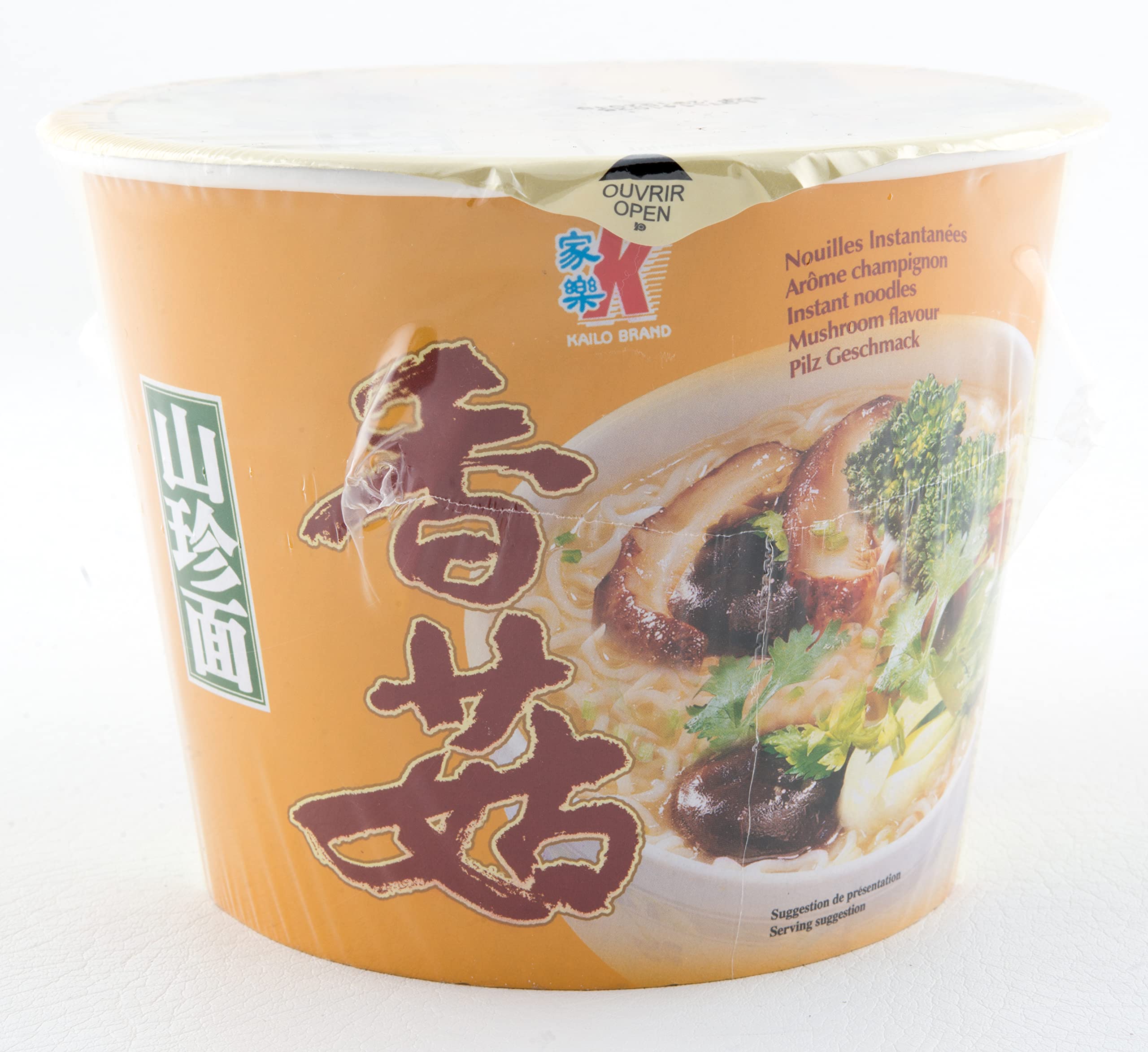 Fideos instantáneos Kailo en cuenco de 120 g – Lote de 12 cuencos – Envío gratis a Francia – Envío desde Francia por la sté Bo Time (Champiñón)