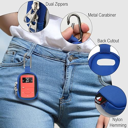 Miniatura 10 de TXEsign Funda para reproductor de MP3 compatible con SanDisk Clip JamClip Sport PlusClip Sport GoClip Sport GoClip Sport Reproductor de MP3 Funda de