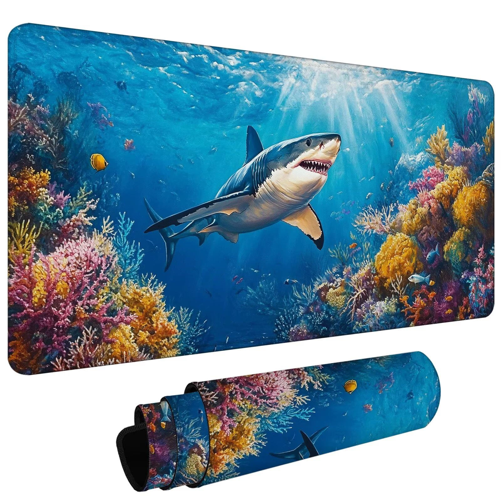 Podkładka pod mysz XXL 1500 x 800 x 3 mm Podkładka pod mysz do gier z wodoodporną antypoślizgową podstawą, podkładka pod mysz dla graczy, akcesoria biurowe, dokładność prędkości-komfort, zwierzęta dna