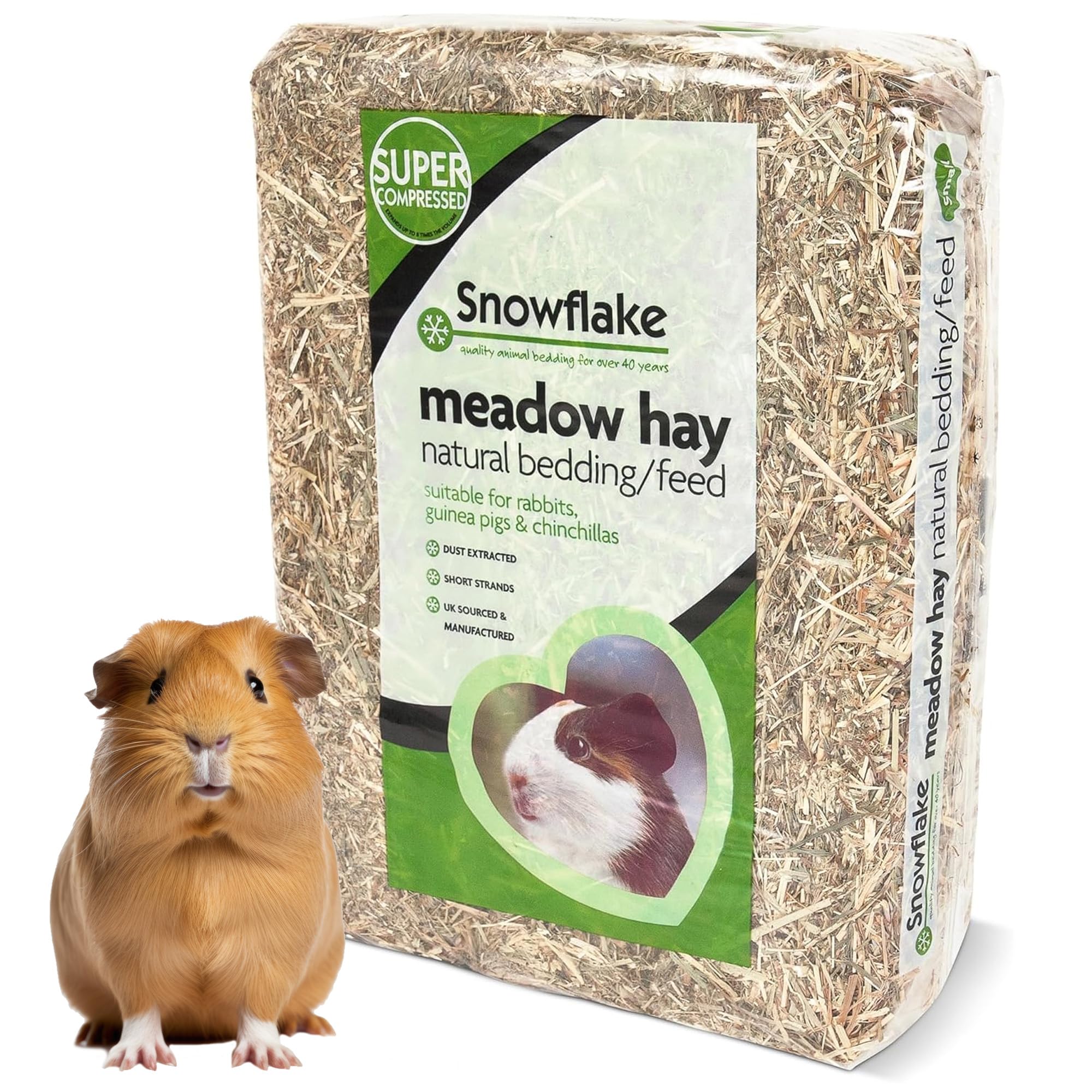 STAR SUPPLIES Fresh Natural Premium Dried Meadow Hay Grass Great For Small Animals (Medium 1.5kg, 3 Bags)