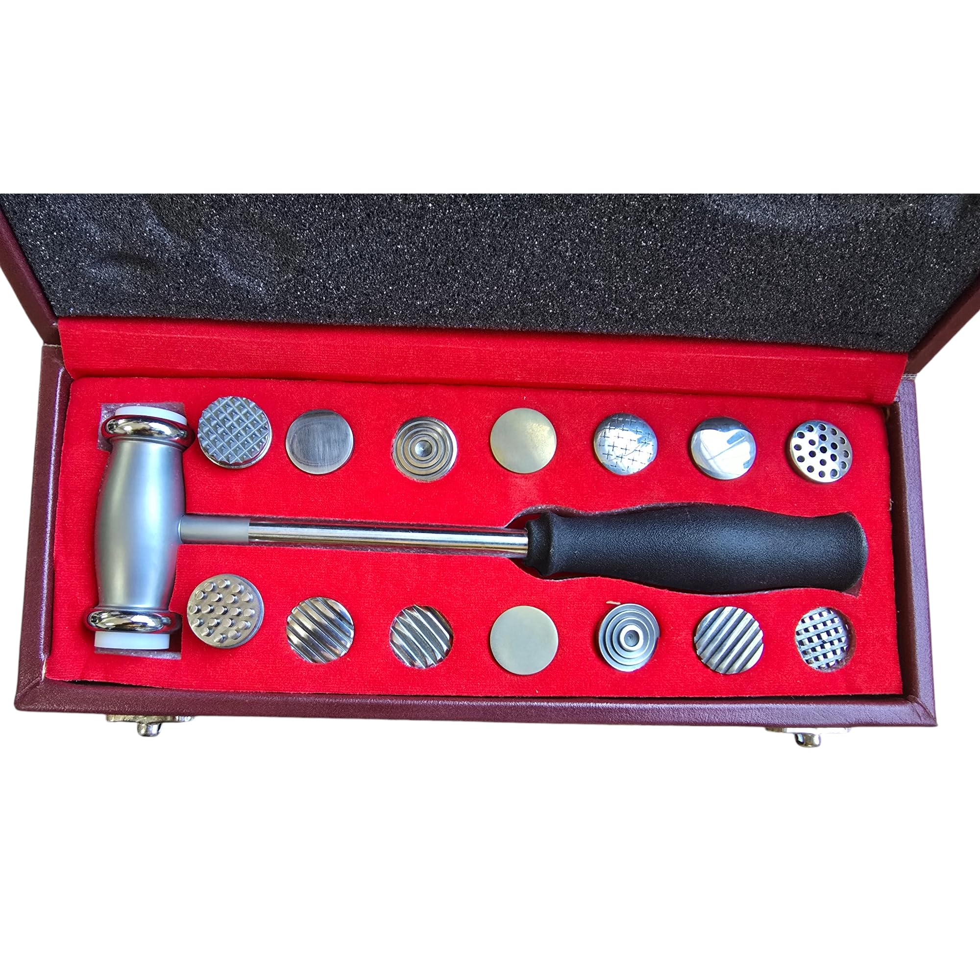Marteau de texturation à 16 faces interchangeables - Marteau de texture pour arts et loisirs créatifs - Outils de fabrication de bijoux - Idées cadeaux PTL®