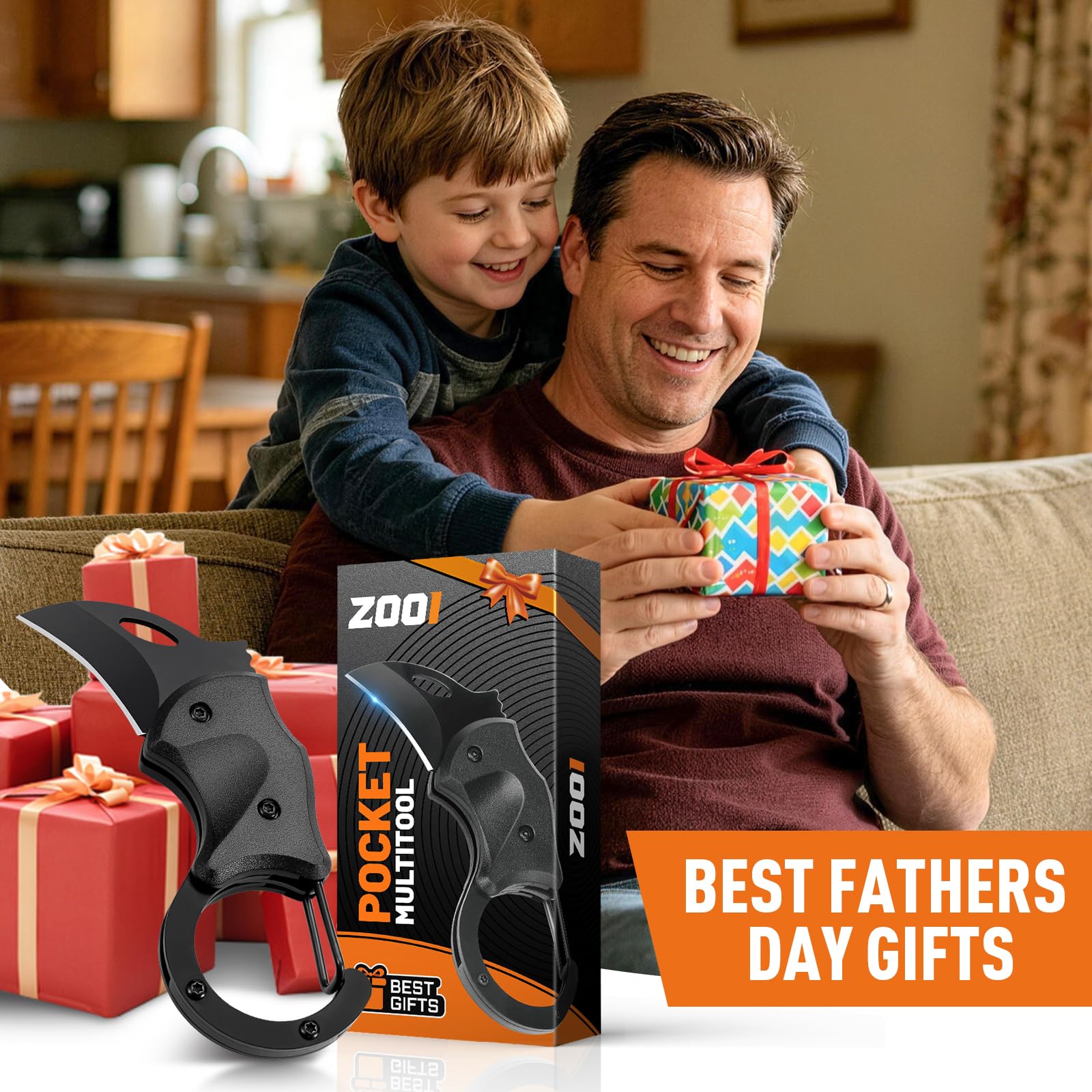 Fathers Day Gift for Husband Dad, Gifts for Men Pocket Carabiner Gadgets, Fathers Day Gift from Daughter Wife Son for EDC Gadgets Tool, Anniversary Birthday Gift for Men Dad Husband Him Grandpa
