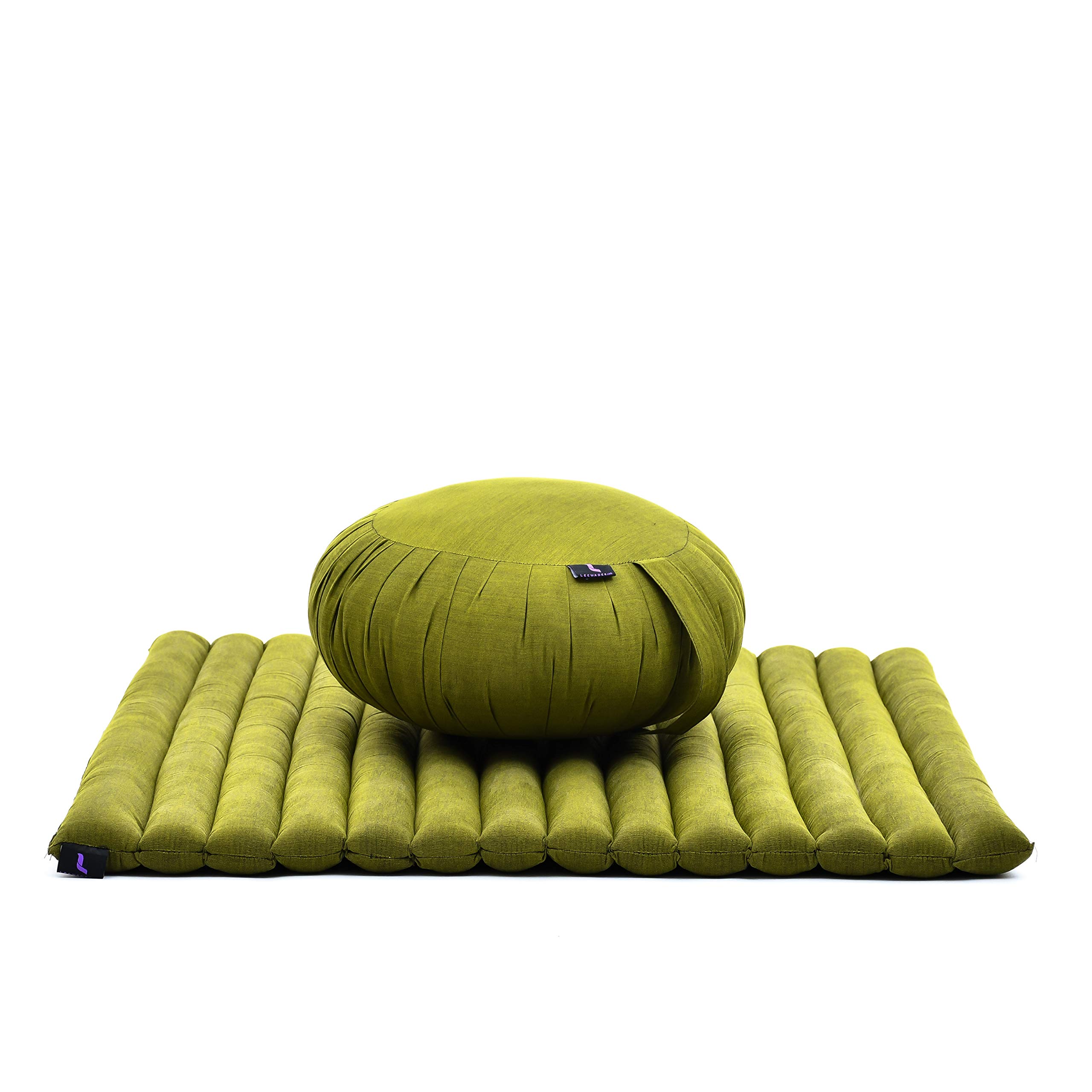 Leewadee Set Meditazione Zafu & Zabuton - Cuscino Meditazione Kapok Yoga Zen Zazen