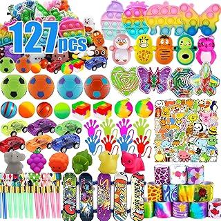 YOAUSHY 127 Pcs Party Favors for Kids, Treasure Box Toys for Classroom, Prizes Box Toys Classroom, Goodie Bags Stuffer Pinata Fillers, Treasure Chest Toys