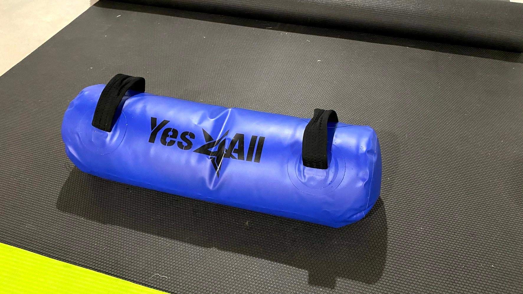 Yes4All Grand Sac Aquatique pour entraînement 20,4-36,3 kg Fitness Stabilité Portable Agilité Durable Intérieur Extérieur Transparent Bleu foncé