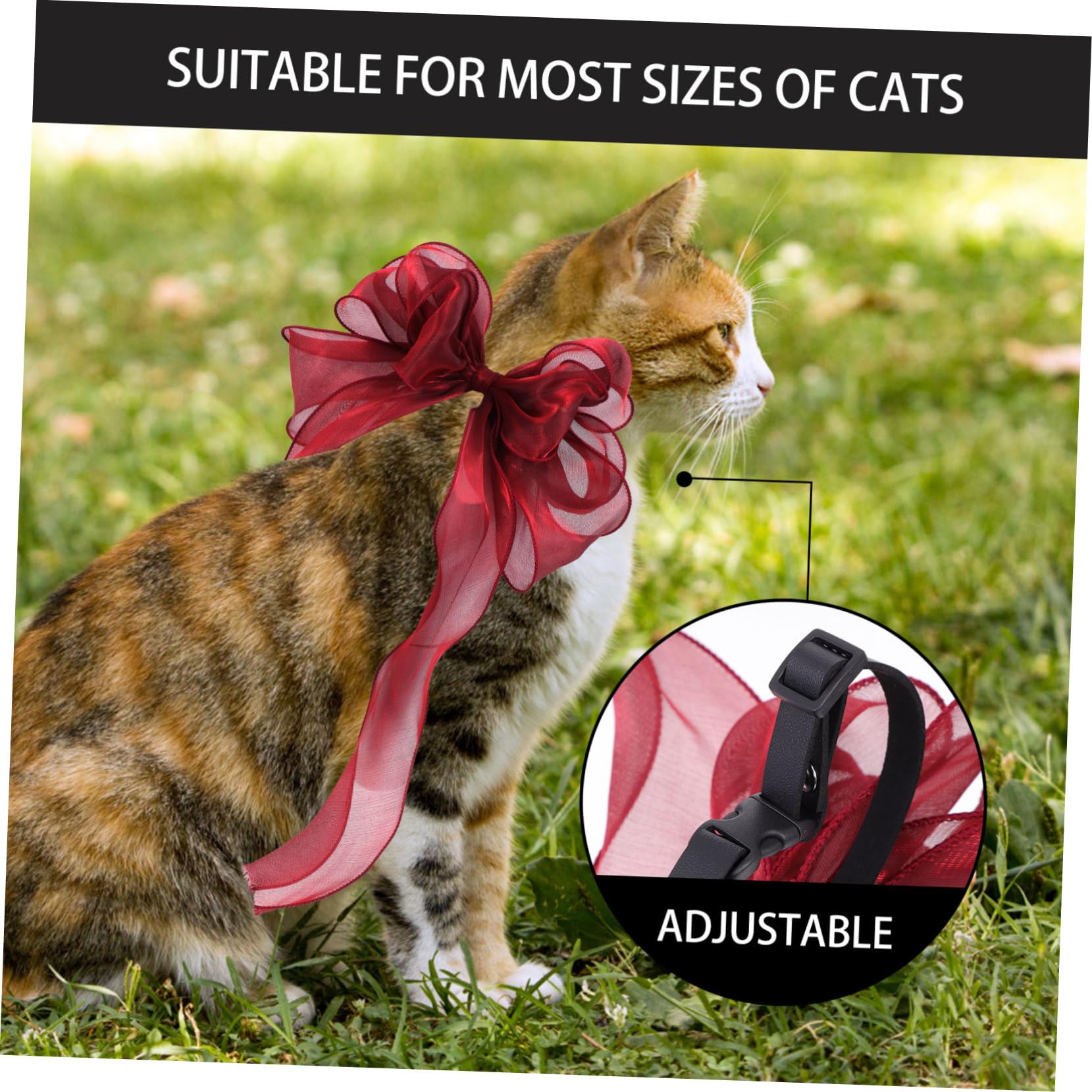 BESPORTBLE Collier Décoratif pour Chat avec Nœud Accessoire Élégant pour Animaux De Compagnie pour Fêtes Et Séances Photo