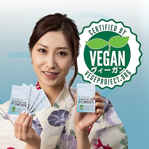 Miniatura 6 de Polvo de gel de masaje Nuru prémium  Bolsa de viaje de 0.18 oz que hace 16.9 fl oz16.9 fl oz  Fabricado en Japón sin parabenos ni glicerina