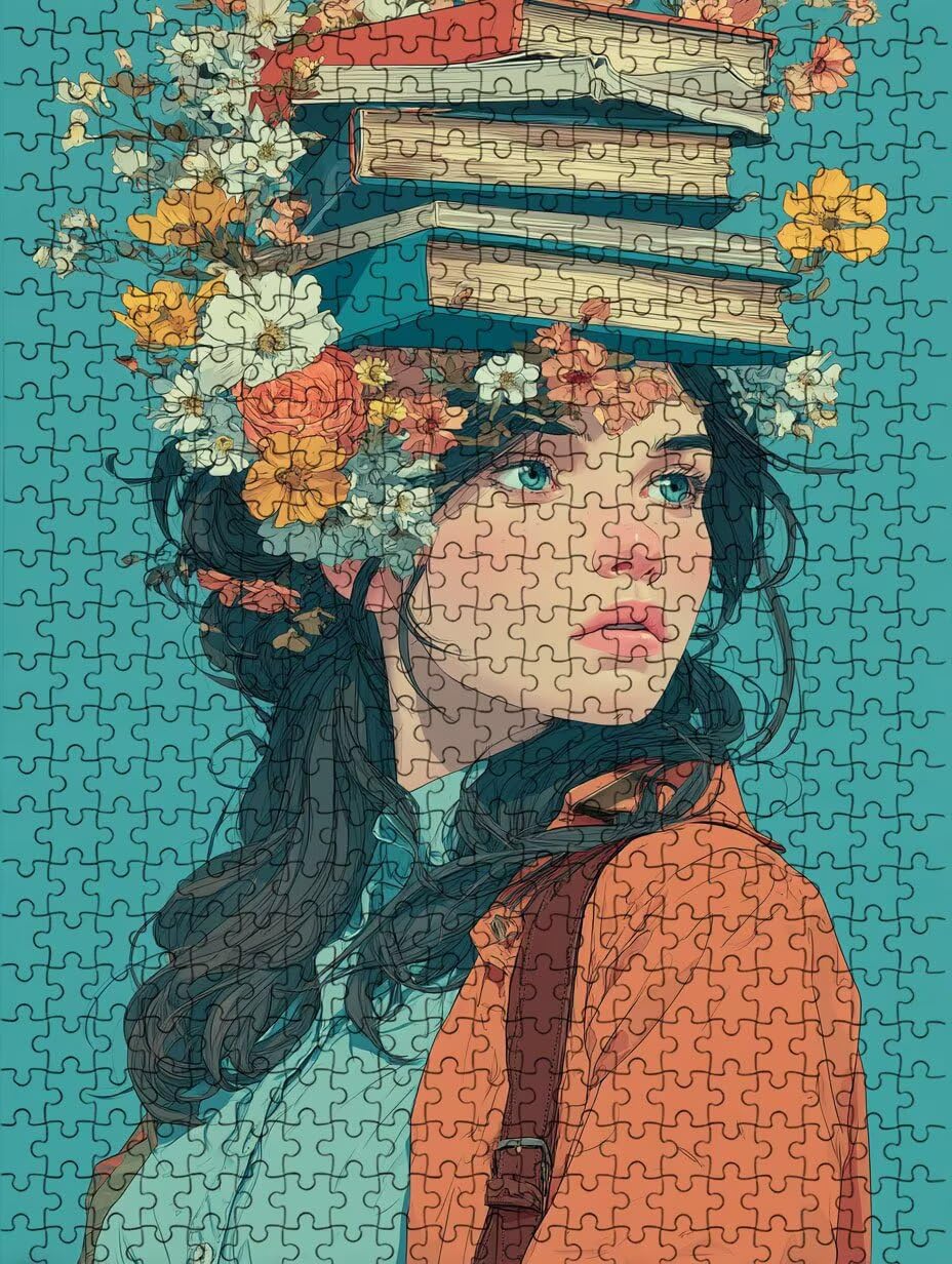Książki dla kobiet, klasyczne puzzle 4000 elementów dla dorosłych BLQSBGA7-376 | Wyzwanie Zagadki, Gry Logiczne Cała Rodzina, Stres, Wystrój Domu Miłośnicy Puzzle