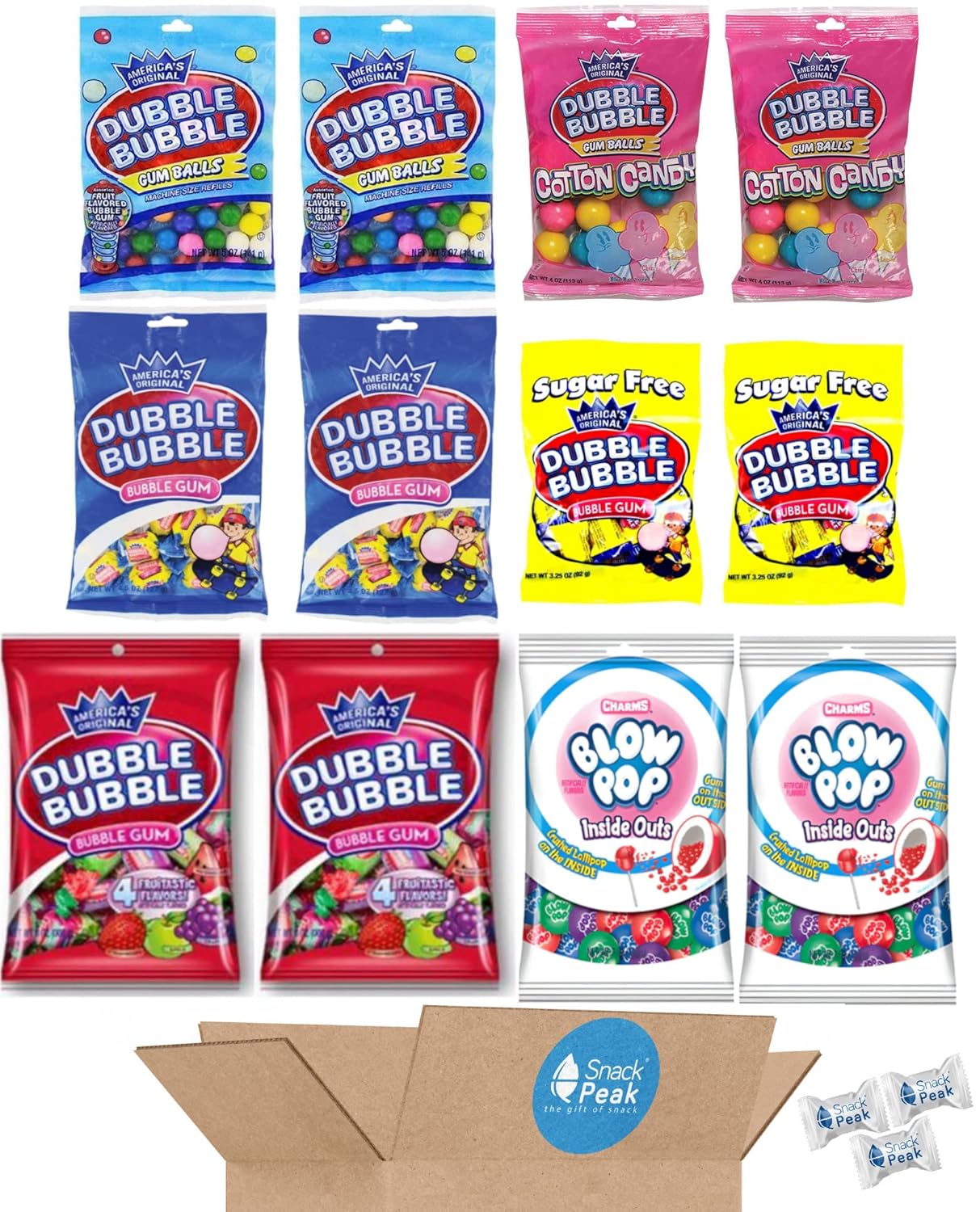 Buy Dubble Bubble Gum Variety Snack Peak Variety Gift Box Cotton