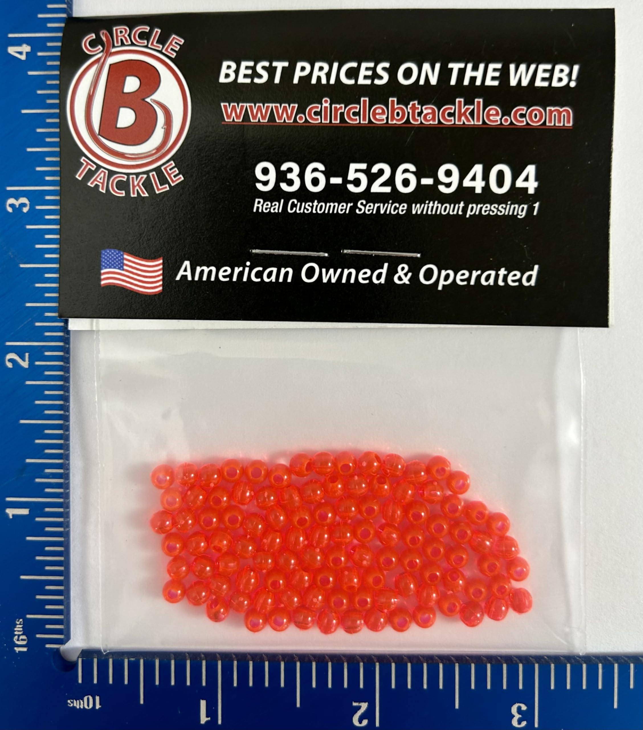 Round Plastic Fishing Beads 4mm, 6mm, 8mm Beads for Fishing Baits & Lures 100-1000 Pack Both Freshwater & Saltwater Hard Plastic Beads for Fishing Spinner Rigs Made in USA (Red 100 Pack, 4mm)